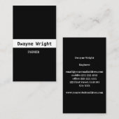 Minimalistisch zwart-wit visitekaartje (Voorkant / Achterkant)