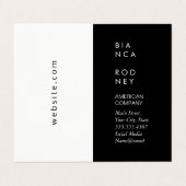Minimalistisch (zwart/wit) visitekaartje (Buitenkant ongevouwen)
