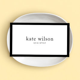 Minimalistisch zwart-wit visitekaartje