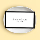 Minimalistisch zwart-wit visitekaartje