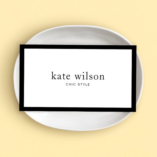 Minimalistisch zwart-wit visitekaartje