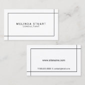 Minimalistisch zwart-wit visitekaartje (Voorkant / Achterkant)