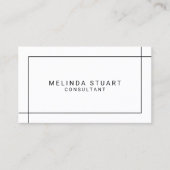 Minimalistisch zwart-wit visitekaartje (Voorkant)