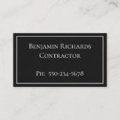 Minimalistisch zwart-wit Visitekaartje (Voorkant)