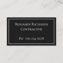 Minimalistisch zwart-wit Visitekaartje