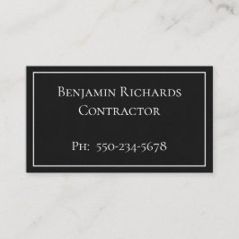 Minimalistisch zwart-wit Visitekaartje