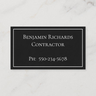 Minimalistisch zwart-wit Visitekaartje