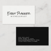 Minimalistisch zwart/wit visitekaartje (Voorkant / Achterkant)