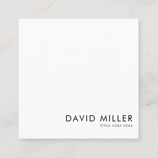 Minimalistisch zwart-wit Visitekaartje (Voorkant)