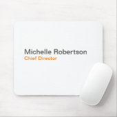 Minimalistisch zwart-wit vlak, eigen naam toevoege muismat (Met muis)