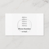 Minimalistisch zwart-wit-vormig lijnartikel Apple Visitekaartje (Achterkant)