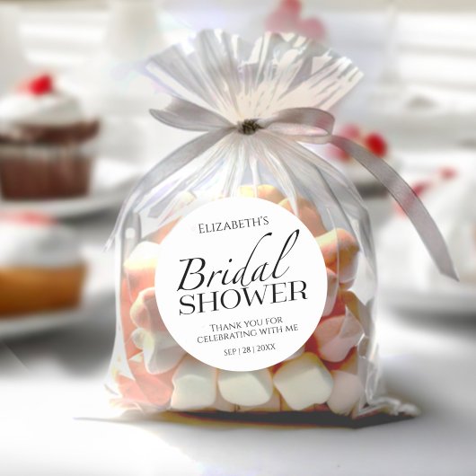 Minimalistisch zwart-wit Vrijgezellenfeest dank u Ronde Sticker