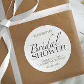 Minimalistisch zwart-wit Vrijgezellenfeest dank u Ronde Sticker