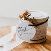 Minimalistisch zwart-wit Vrijgezellenfeest Harteli Cadeaulabel