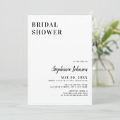 Minimalistisch zwart-wit Vrijgezellenfeest Kaart (Staand voorkant)