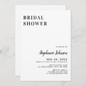 Minimalistisch zwart-wit Vrijgezellenfeest Kaart (Voorkant / Achterkant)