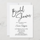 Minimalistisch zwart wit Vrijgezellenfeest Kaart (Voorkant)