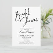 Minimalistisch zwart wit Vrijgezellenfeest Kaart (Staand voorkant)