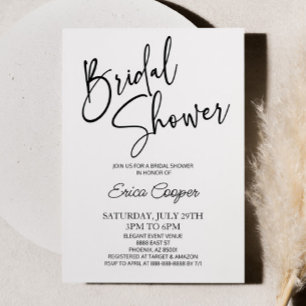 Minimalistisch zwart wit Vrijgezellenfeest Kaart