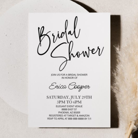 Minimalistisch zwart wit Vrijgezellenfeest Kaart