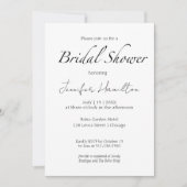 Minimalistisch zwart-wit Vrijgezellenfeest Kaart (Voorkant)