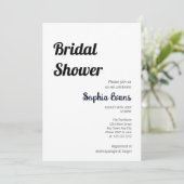 Minimalistisch zwart-wit Vrijgezellenfeest Kaart (Staand voorkant)