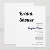 Minimalistisch zwart-wit Vrijgezellenfeest Kaart (Voorkant / Achterkant)