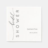 Minimalistisch zwart-wit Vrijgezellenfeest Servet (Voorkant)