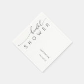 Minimalistisch zwart-wit Vrijgezellenfeest Servet (Hoek)