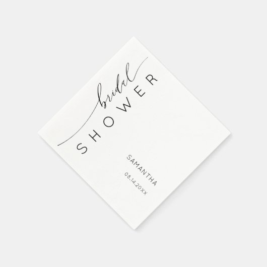 Minimalistisch zwart-wit Vrijgezellenfeest Servet (Hoek)