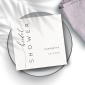 Minimalistisch zwart-wit Vrijgezellenfeest Servet