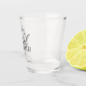 Minimalistisch zwart-wit Vrijgezellenfeest Shot Glas (Rechts)