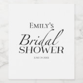 Minimalistisch Zwart & Wit Vrijgezellenfeest Wijnl Wijn Etiket (Enkel label)