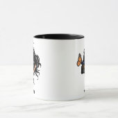 Minimalistisch zwart-wit vrouw silhouet mok (Midden)