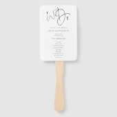 Minimalistisch zwart-wit We Do Wedding Programma Handwaaier (Voorkant)
