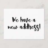 Minimalistisch zwart-wit We hebben nieuwe thuisbew Briefkaart (Voorkant)