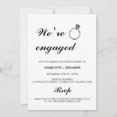 Minimalistisch zwart-wit We zijn betrokken Kaart (Voorkant)