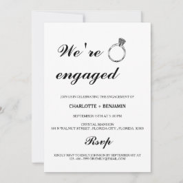 Minimalistisch zwart-wit We zijn betrokken Kaart