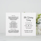 Minimalistisch - Zwart-wit - Weddenprogramma (Staand voorkant)