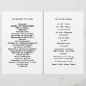 Minimalistisch - Zwart-wit - Weddenprogramma (Achterkant)