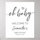 Minimalistisch zwart-wit welkom poster (Voorkant)