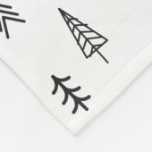 Minimalistisch zwart-wit winterpatroon fleece deken (Hoek)
