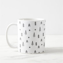 Minimalistisch zwart-wit winterpatroon