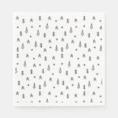 Minimalistisch zwart-wit winterpatroon servet (Voorkant)