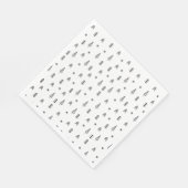 Minimalistisch zwart-wit winterpatroon servet (Hoek)