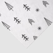 Minimalistisch zwart-wit winterpatroon tissuepapier (Detail)