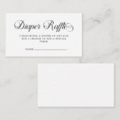 Minimalistisch zwart wit wolk negen luier loterij informatiekaartje (Voorkant / Achterkant)