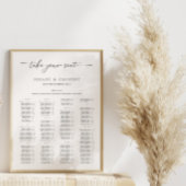 Minimalistisch zwart-wit zitschema Poster