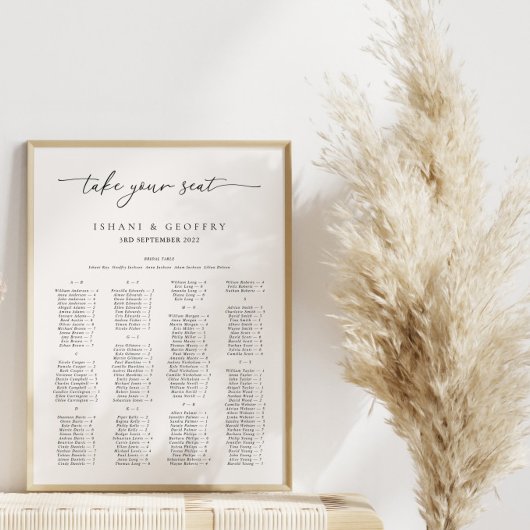 Minimalistisch zwart-wit zitschema Poster