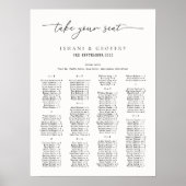 Minimalistisch zwart-wit zitschema Poster (Voorkant)